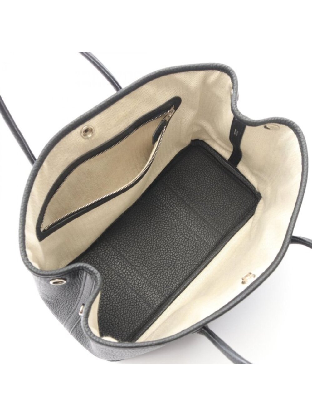 Hermes Tote Garden Party TPM Black Leather - Picture 3 of 11